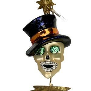 NIB Vintage Christopher Radko “The Eyes Have It” Skull Halloween Ornament